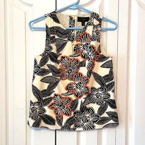 J Crew Printed Studded Top